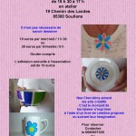 Affiche ateliers peinture porcelaine le Mercredi après-midis