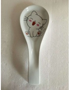 Repose cuillère "Chat" - Porcelaine en Vendée