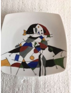 Assiette multicolore décorative n° 4 - Porcelaine en Vendée