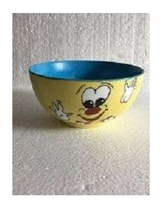 Bol céréales jaune et bleu - Porcelaine en Vendée