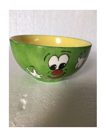 Bol céréales jaune et vert - Porcelaine en Vendée