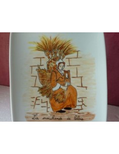 Plats rectangulaires les métiers d'autrefois la marchande de balais n°2