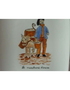 Plats rectangulaires les métiers d'autrefois le marchand d'encre n°3 - Porcelaine en Vendée