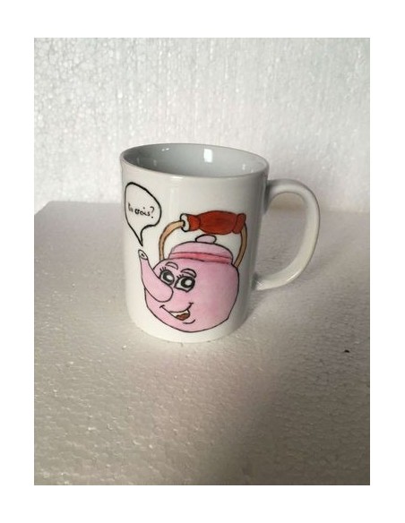 Mug " je crois que j'ai envie d'un petit (rose) - Porcelaine en Vendée