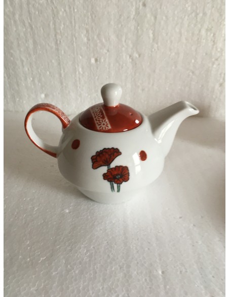 Théière égoïste les coquelicots - Porcelaine en Vendée