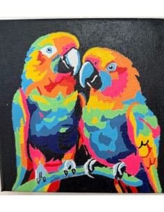 Toile unique les perroquets