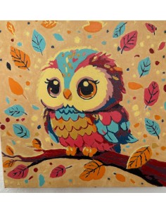 Toile unique La chouette sur la branche