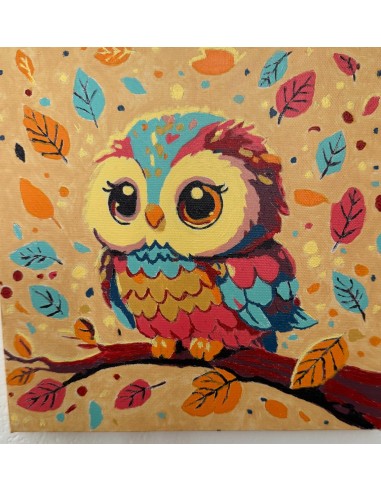 Toile unique La chouette sur la branche
