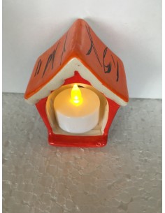 La maison de noël orange et marron 2