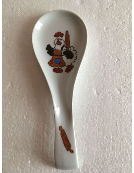 Repose cuillère Poule pâtissière - Porcelaine en Vendée