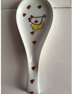 Repose cuillère Poule - Porcelaine en Vendée