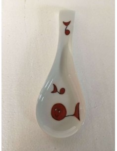 Petite repose cuillère Poisson rouge - Porcelaine en Vendée