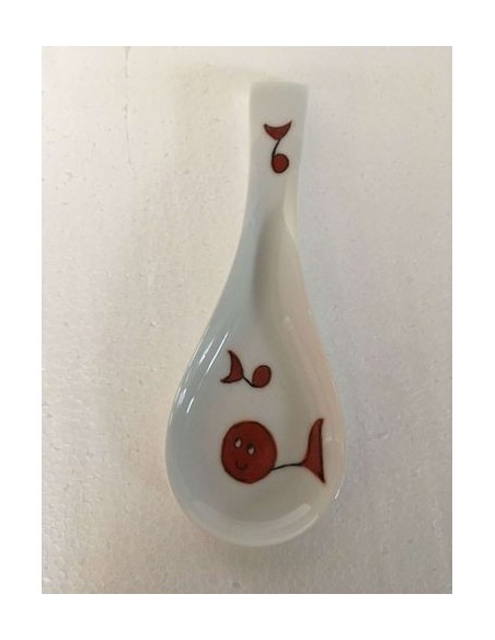Petite repose cuillère Poisson rouge - Porcelaine en Vendée