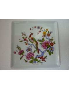 Assiette carrée l'oiseau - Porcelaine en Vendée