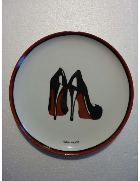 Grande assiette chaussures - Porcelaine en Vendée