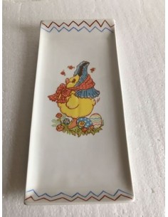 Plat long poule campagnarde - Porcelaine en Vendée