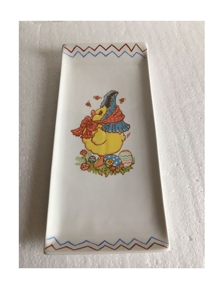 Plat long poule campagnarde - Porcelaine en Vendée