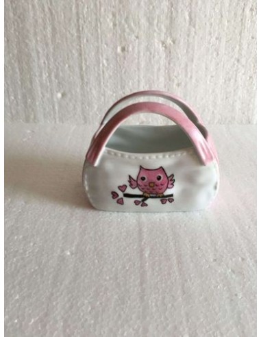 Vide poche panier rose - Porcelaine en Vendée