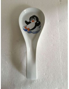 Repose cuillère " Pingouin" - Porcelaine en Vendée