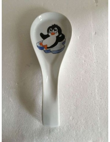 Repose cuillère " Pingouin" - Porcelaine en Vendée