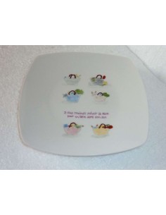 Assiettes à dessert : les lapins