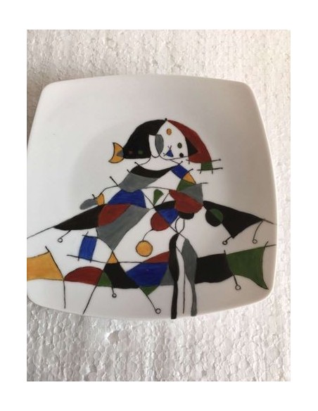 Assiette multicolore décorative n° 4 - Porcelaine en Vendée