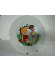 Assiette à dessert modèle ancien oh! Les belles fleurs - Porcelaine en Vendée