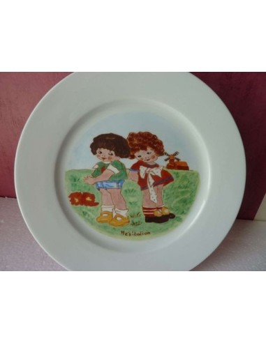 Assiette à dessert modèle ancien Hésitation - Porcelaine en Vendée