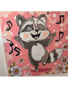 Toile unique Le raton laveur