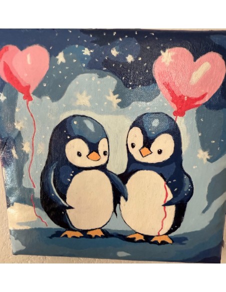 Toile unique les pingouins