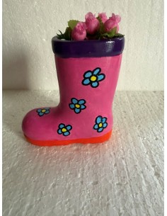 Botte en céramique et paquerettes 2