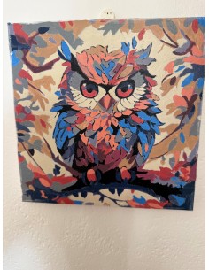 Toile unique chouette en colère