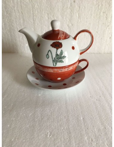 Théière égoïste les coquelicots - Porcelaine en Vendée