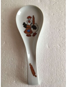 Repose cuillère Poule pâtissière - Porcelaine en Vendée