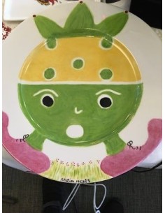 Assiette de Noel verte- Porcelaine en Vendée