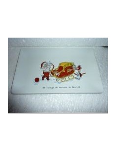 Plat rectangulaire " le lavage du traîneau du Père Noel"- Porcelaine en Vendée