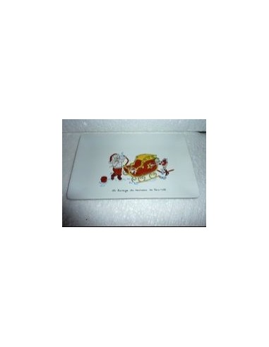 Plat rectangulaire " le lavage du traîneau du Père Noel"- Porcelaine en Vendée