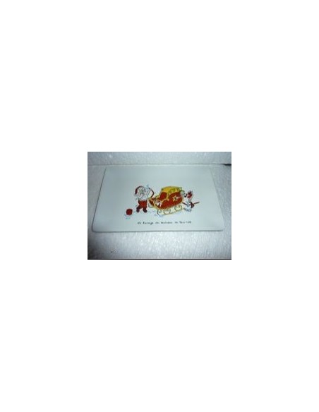 Plat rectangulaire " le lavage du traîneau du Père Noel"- Porcelaine en Vendée
