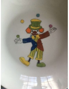 Assiette creuse le clown - Porcelaine en Vendée